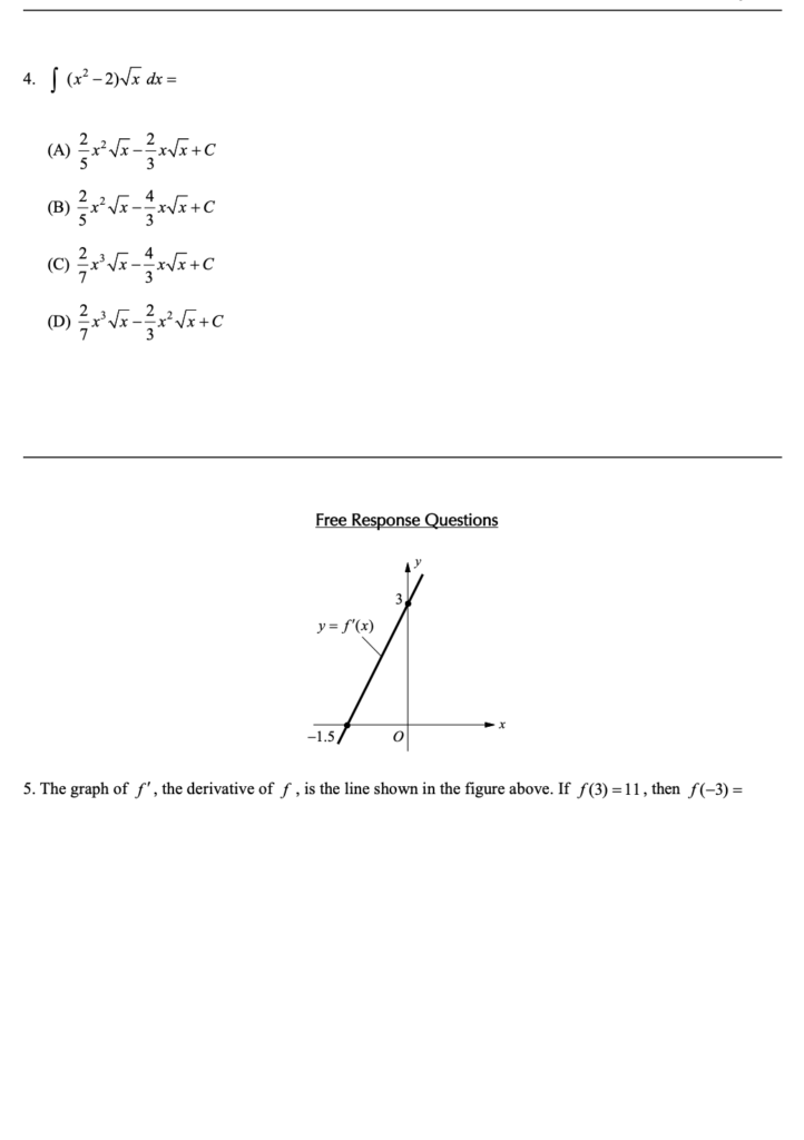 Anti-derivatives and indefinite Integrals